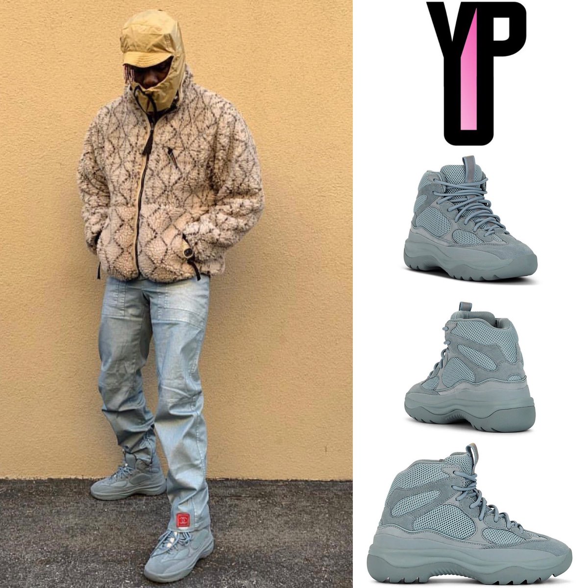 blue yeezy desert boot