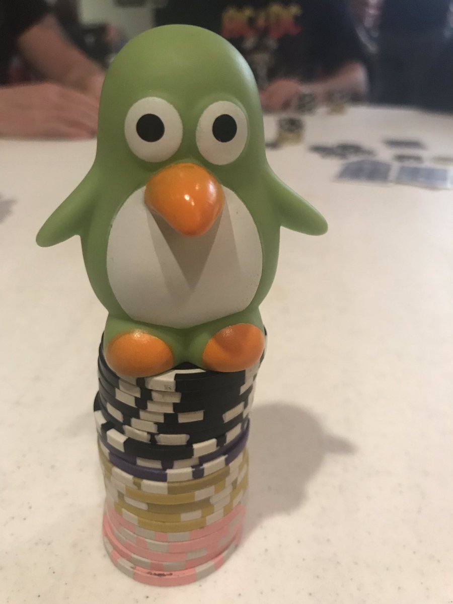 rosietexecano's tweet image. Pocket Kings holds up #poker #shortstackninja #penguin