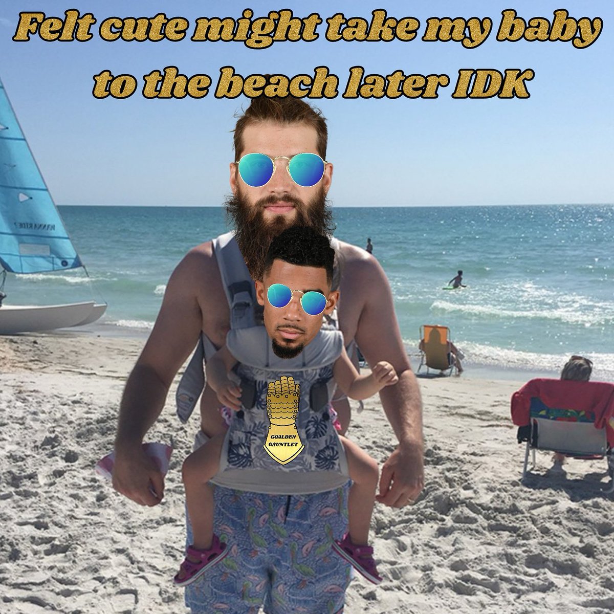 goaldengauntlet's tweet photo. @Burnzie88 is looking for a playdate for his baby @evanderkane_9 at the beach tomorrow if anyone is available! Looks like he needs some sun and relaxation!! #GKG #Goalden #GoKnightsGo #KnightTime #KnightUp #VGKvsSJS #DefendtheFortress🏰 https://t.co/1e75bOMT6V