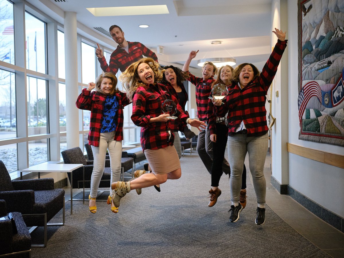 TriStateGT's tweet photo. Yahoo!!! Celebrating our #RaganAwards 2018 Grand Prize Best Overall Video for #GeneratePossibilities @PRDaily #CoopSpirit #MileHighAir #JumpingRandys #PlaidIsRad #InHouseTeam #BetterTogether #SmallAndMighty πͺπΌπͺπΌπͺπΌπ€© https://t.co/EIcZQ5WZ23