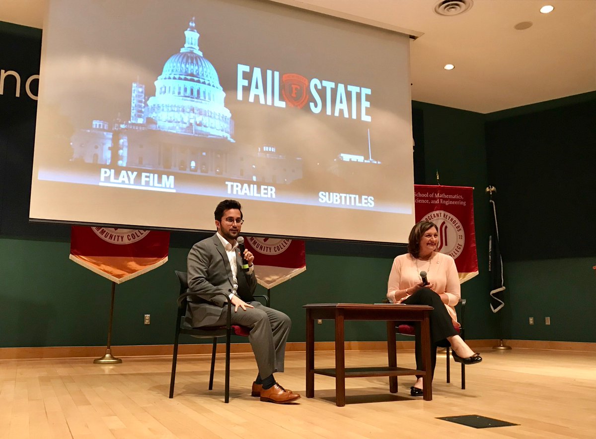 ReynoldsCollege's tweet photo. Thank you to everyone who came out to this evening's insightful screening of @FailStateMovie and Q&A with director @alexshebanow and President @DrPaulaPando! #FailStateMovie https://t.co/ZP6HvdpxBQ