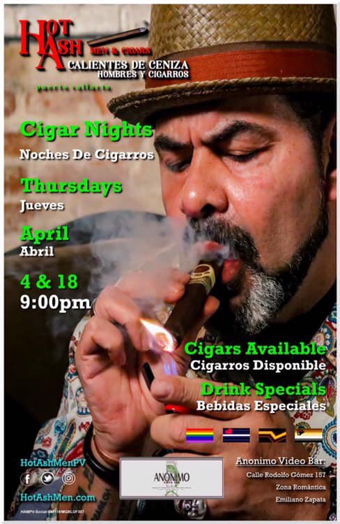 HotAshMen's tweet photo. Join @HotAshMenPV for a cigar tonight at #AnonimoVideoBarPV on the upper patio 9pm-11pm.
#leatherman #gear365 #Fetish #Uniform #Boots #Cigars #gloves #cuero #uniforme #fetiche #pelle #leder #BLUFChicago #gay #pride #BLUF #cigarpv #gaycigar #HotAshMen #HotAshMenPV #Bear #orso https://t.co/5TIQtuhYNt