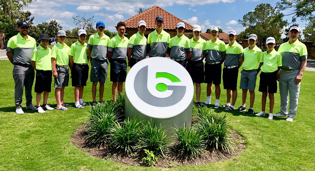 Handsome group of talented golfers at day two of their week long camp.