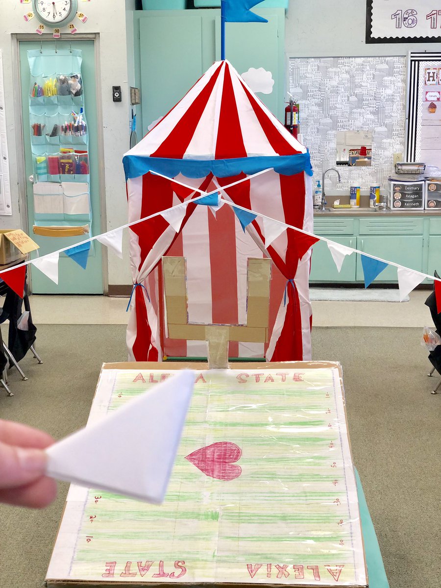 PrimaryGraffiti's tweet photo. Today my kids presented their recycled carnival games to the different classes on our grade level. It was a huge success. You need to jump over to my feed and see the video I posted from today! #iteachfirst #recycledart #carnivaltheme #earthdayfun https://t.co/SqrCX0JOff