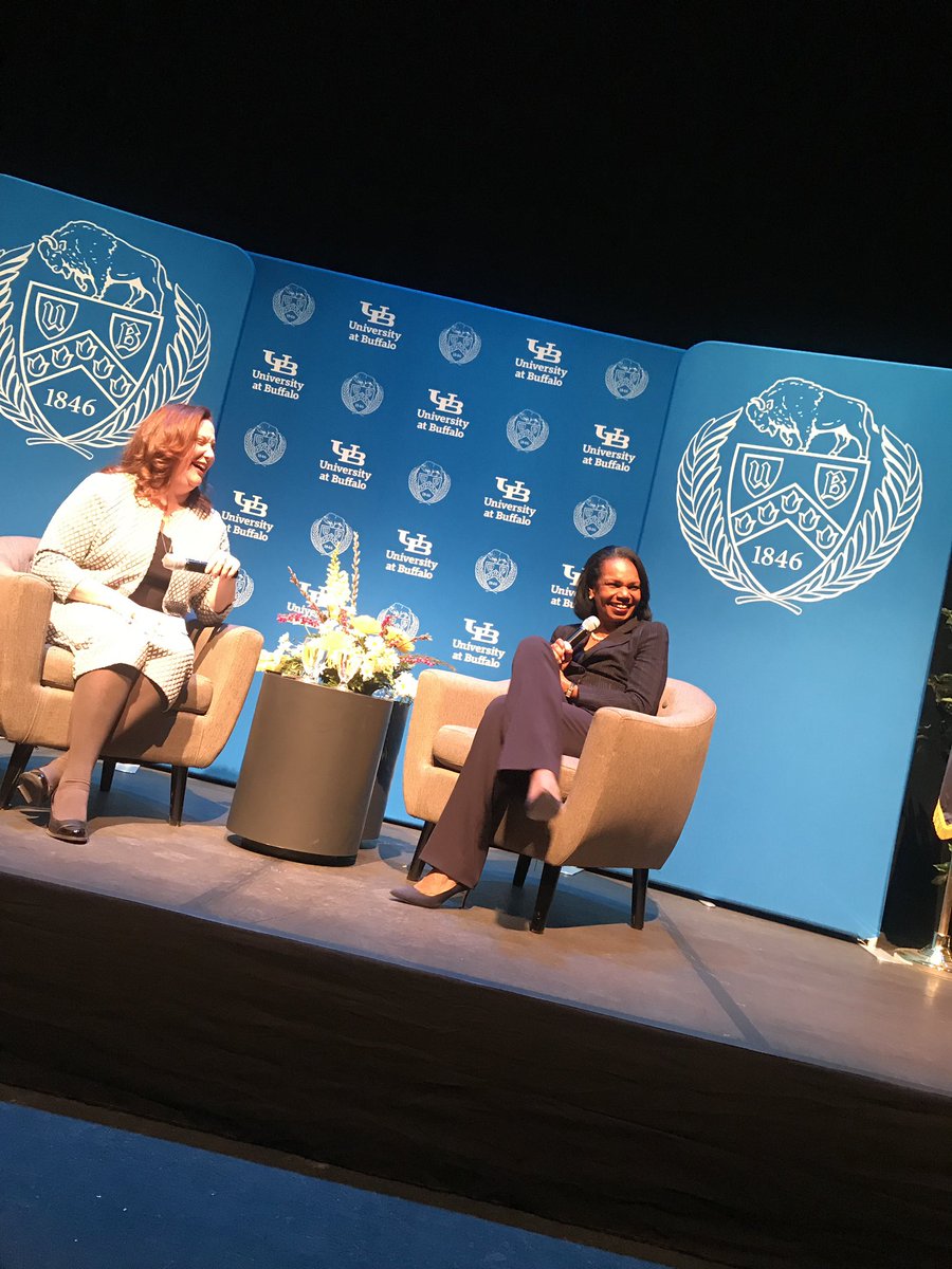 UBCollegeGOP's tweet photo. Thank you @ub_sa and other sponsors for hosting Condoleezza Rice to speak at the University at Buffalo! It was a pleasure to attend the informal Q&amp;A session to learn so much about her amazing life! https://t.co/KOZb0dgwaV