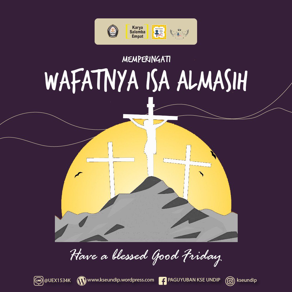 Karena begitu besar kasih Allah akan dunia ini,  sehingga Ia telah mengaruniakan Anak-Nya yang tunggal,  supaya setiap orang yang percaya kepada-Nya tidak binasa,  melainkan beroleh hidup yang kekal. (Yohanes 3:16) [1]

#SharingNetworkingDeveloping #KSE_Nusantara
#KSE_Undip