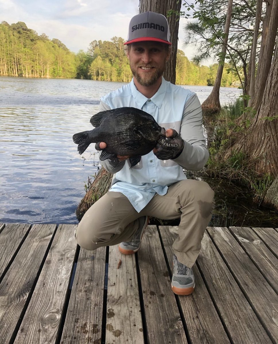 I caught Gillzilla today! 1 pound 11 ounces. #megagill #simmsfishing #simmsbass