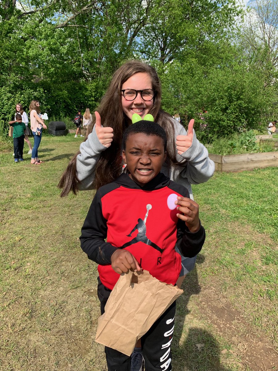 baylorcomserv's tweet photo. The Easter Bunny visited Westside and Carver this afternoon to celebrate all of the egg-celent work of the Scholars this spring! https://t.co/Sua1wr7NRp