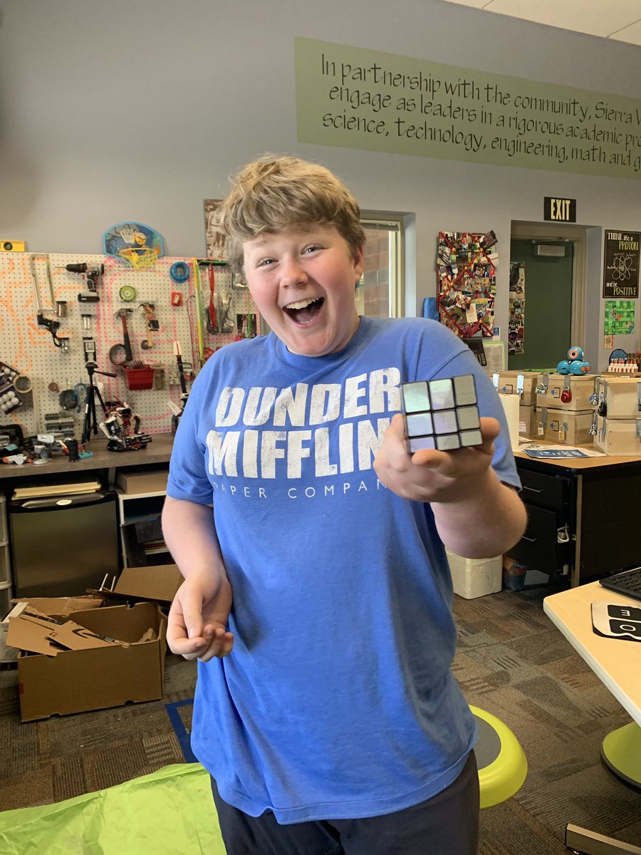 KnIhT_tNeReFfId's tweet photo. This kid just picked up the Mirror Cube and he solved it within minutes! He was clearly in awe that he actually solved it! His words not mine. #cubelife #mirrorcube #youcansolvethecube #puzzles @SVViperPride @DVUSD https://t.co/Wuhm0IONLk
