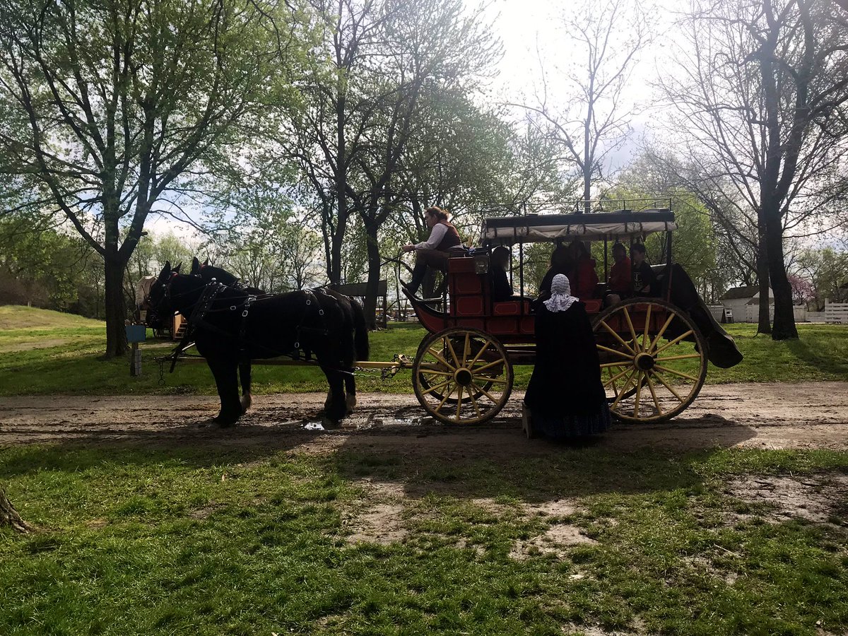 srtaschwartz's tweet photo. So happy to join some of my past and present kiddos on today’s field trip to the Mahaffie Stagecoach farm! I was proud to see that despite the surprisingly cold temps, our golden kids were engaged and very respectful! #tmsPRIDE #turner202strong https://t.co/RSLWo478Ge