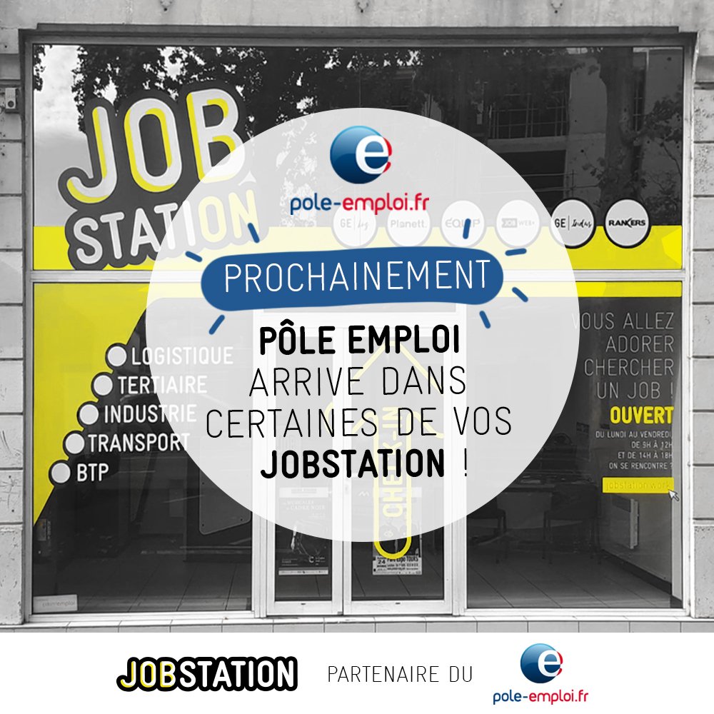 JobstationFR's tweet photo. Découvrez prochainement Pôle emploi au sein de certaines Jobstation #pôleemploi #jobstation #nouveau #partenariat #bientôt https://t.co/Mse299YrJn
