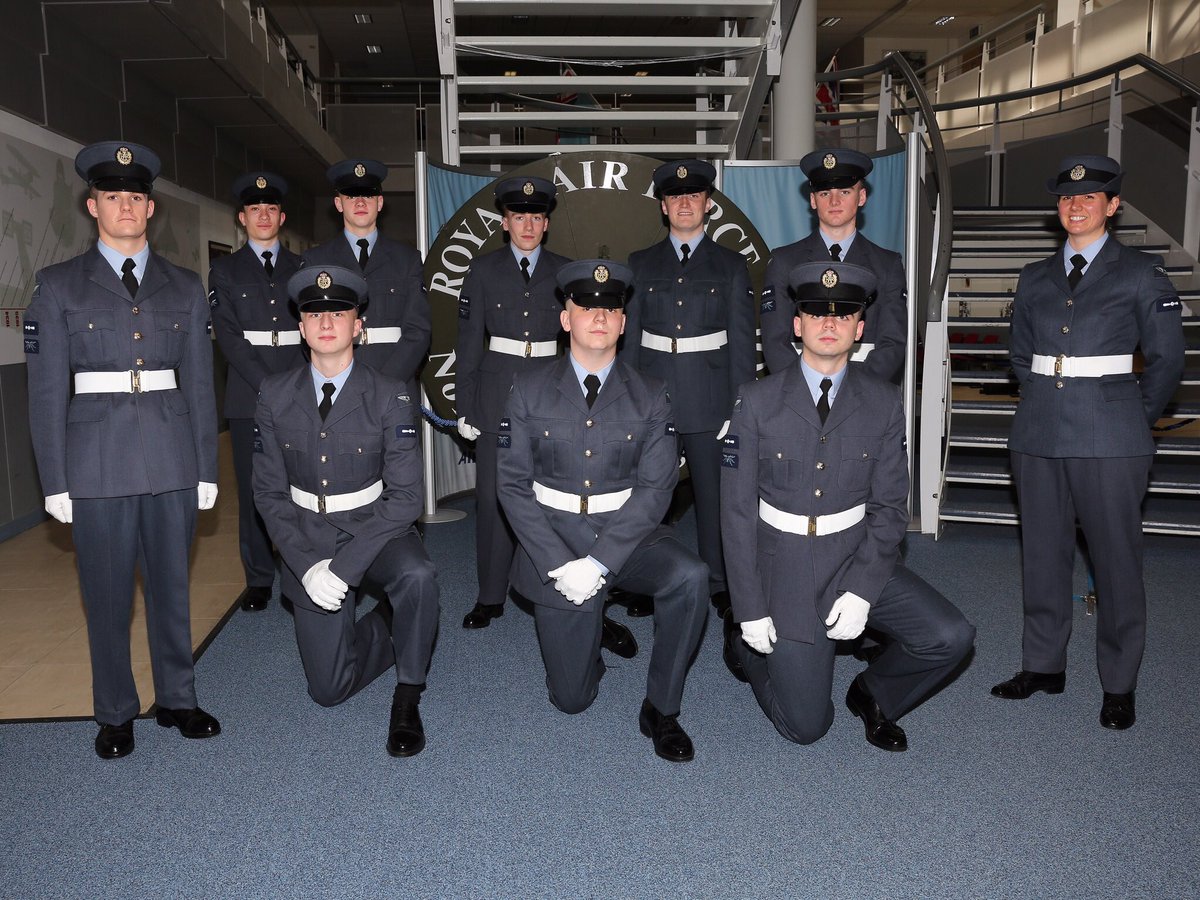 RAF_Cosford's tweet photo. Congratulations to the latest course of ICT Technicians to graduate from @No1RadioSchool @RAF_Cosford. We wish them all every success in their future postings to Cosford, @RAFBrizeNorton, 90 Signals Unit @RAFLeeming, @RAFStMawgan and @RAFMarhamMedia. https://t.co/5RU5xrin2b