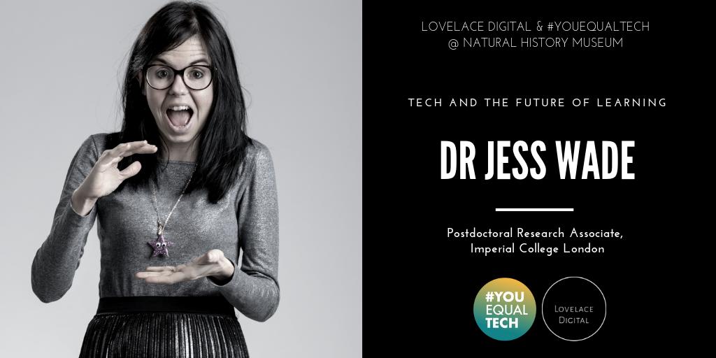 lovelacedigi's tweet image. Multi-🏆-winning scientist @jesswade of @imperialcollege is at @NHM_London on 29th April sharing her ideas on tech and the future of learning
📖 more on this one-woman Wikipedia wonder: buff.ly/2JPhQkm
🎫 : buff.ly/2Uzv7Xv
#LovelaceDigital #YouEqualTech #Inclusion