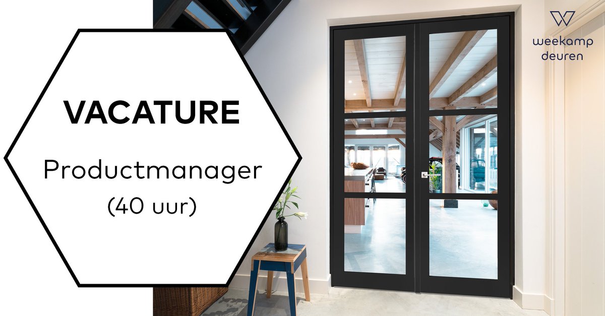 Ben jij graag vernieuwend bezig? Wij zoeken een veelzijdige #productmanager. #vacature Geïnteresseerd? weekampdeuren.nl/nl/over-weekam…