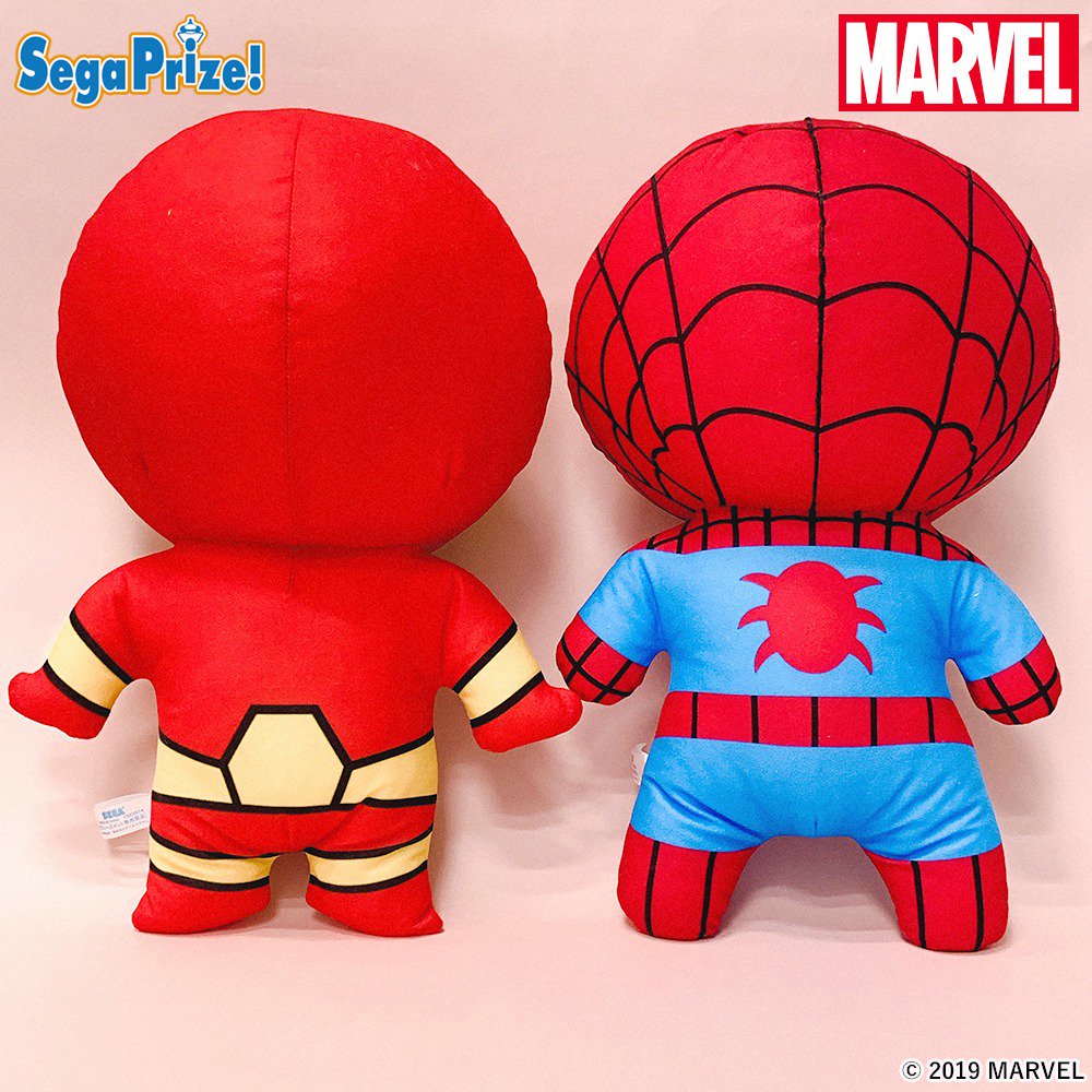 プライズ】「アイアンマン」と「スパイダーマン」のぬいぐるみが人気の