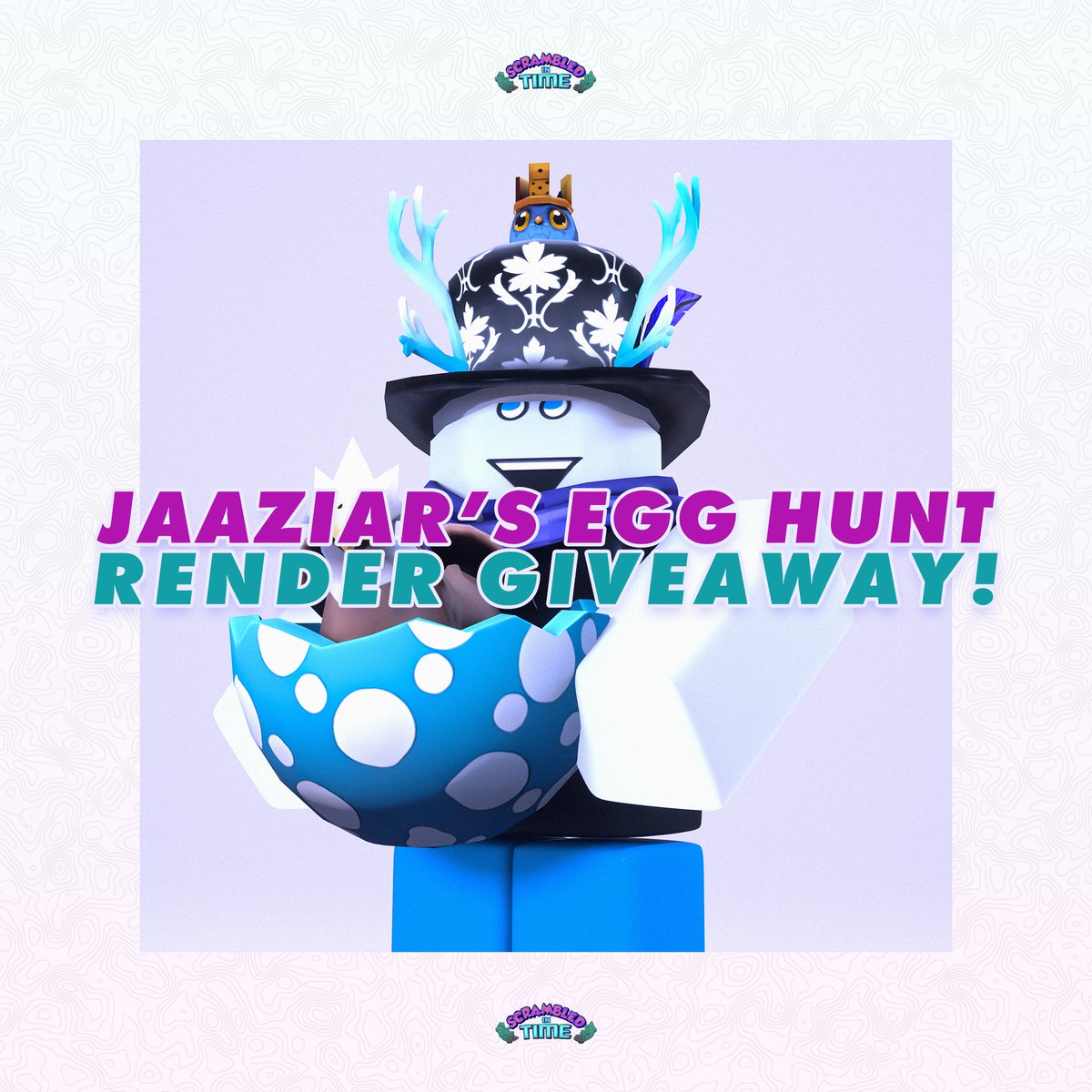Jaaziar On Twitter Hello Rtc I Ll Be Hosting An Egg Hunt 2019 Scrambled In Time Render Giveaway How To Enter Rt This Post Follow Jaaziar Comment Your Roblox Avatar References And Egg S - roblox egg hunt 2019 where to find thanos egg