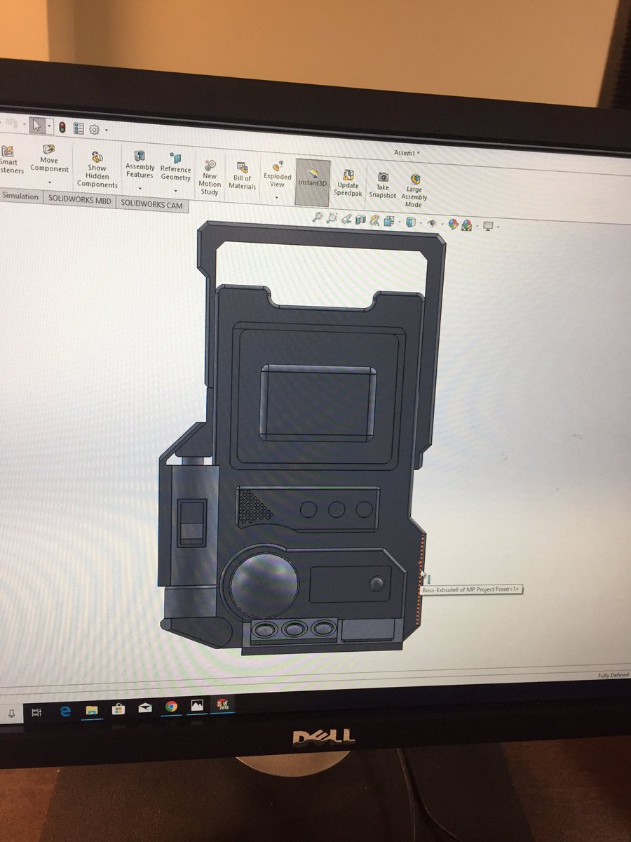 Qthechrisman's tweet image. Showing some appreciation for @Borderlands in my senior modeling project, it turned out fantastic! It&apos;s an ECHO device if you don&apos;t know #borderlands #echodevice #engineering