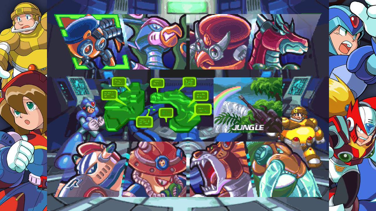 ArmandoSionosa's tweet image. Next animation cut.  Working on still images of the 8 X4 mavericks based loosely on their mugshots on the stage select screen.

#megamanX4 #rockmanx4 #webspider  #ウェブ・スパイダス #ロックマンX4