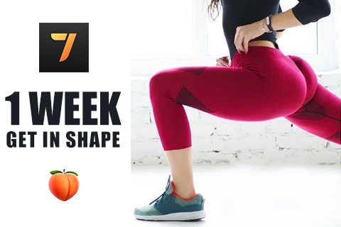 In only 1 week, you will get in shape 🍑 Just follow 7 Day Fitness：Workouts APP &amp; keep doing it! #fitness #abs #hip #workouts #muscle #loseweight #healthy
