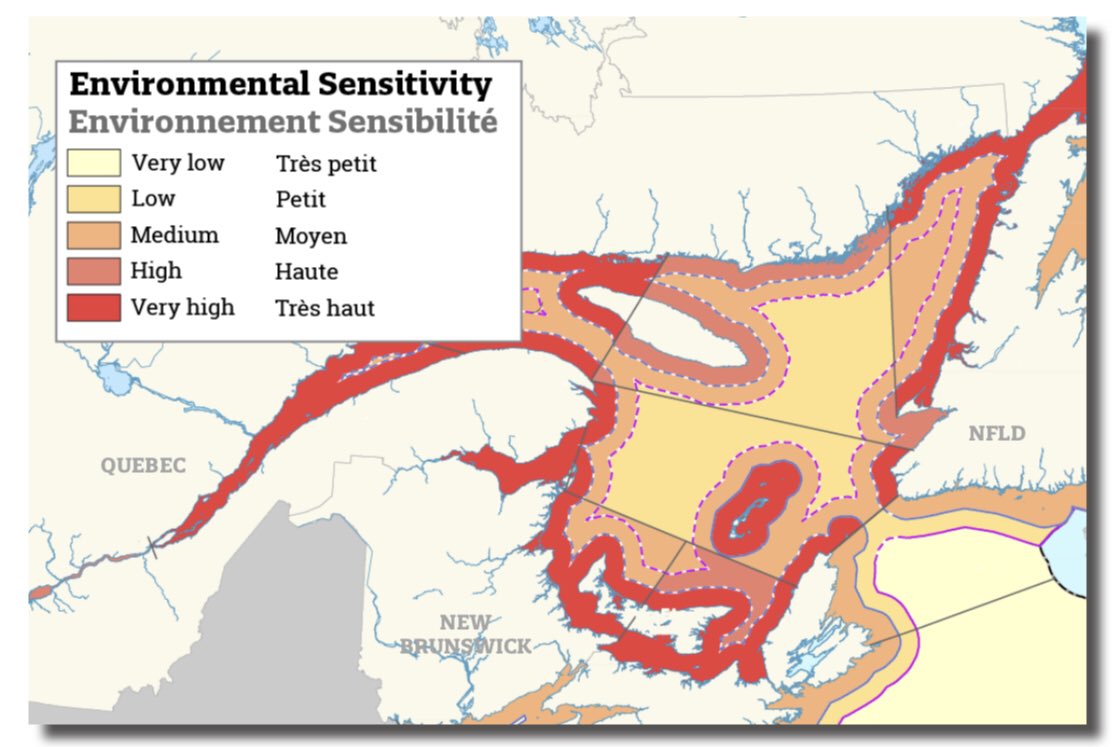 sjmuir's tweet photo. What IS socially acceptable in Quebec? How about: Five oil tankers daily at the Island of Montreal, by way of a “very high” environmental sensitivity zone.  If you could bottle the nerve this takes, it would outsell maple syrup. Not new though. https://t.co/V937ovwEPc https://t.co/oc6LG1AwYJ