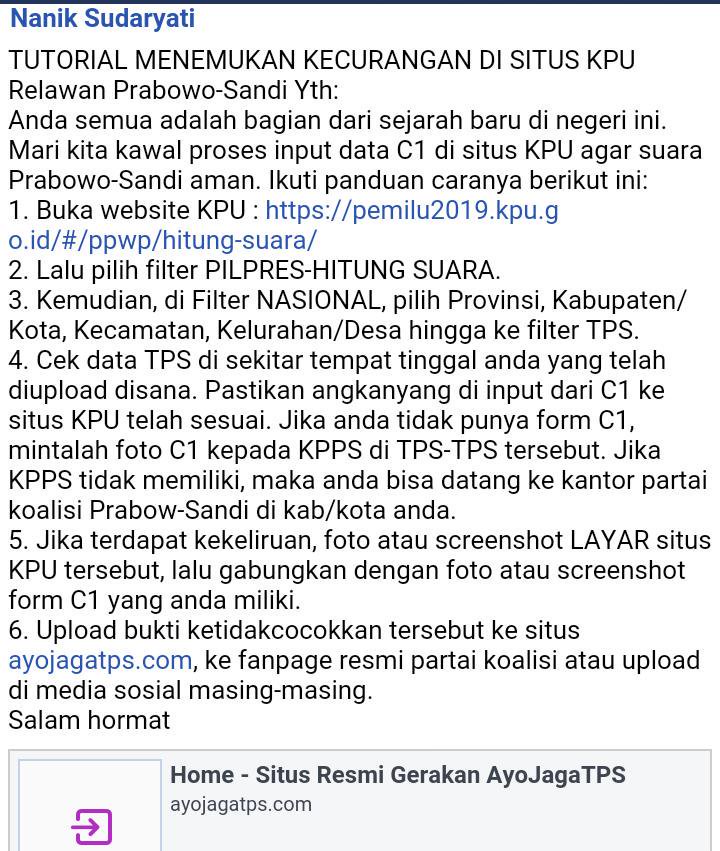 Hentikan KECURANGAN sekarang...
#INAelectionObserverSOS
#KpuJanganCurang
