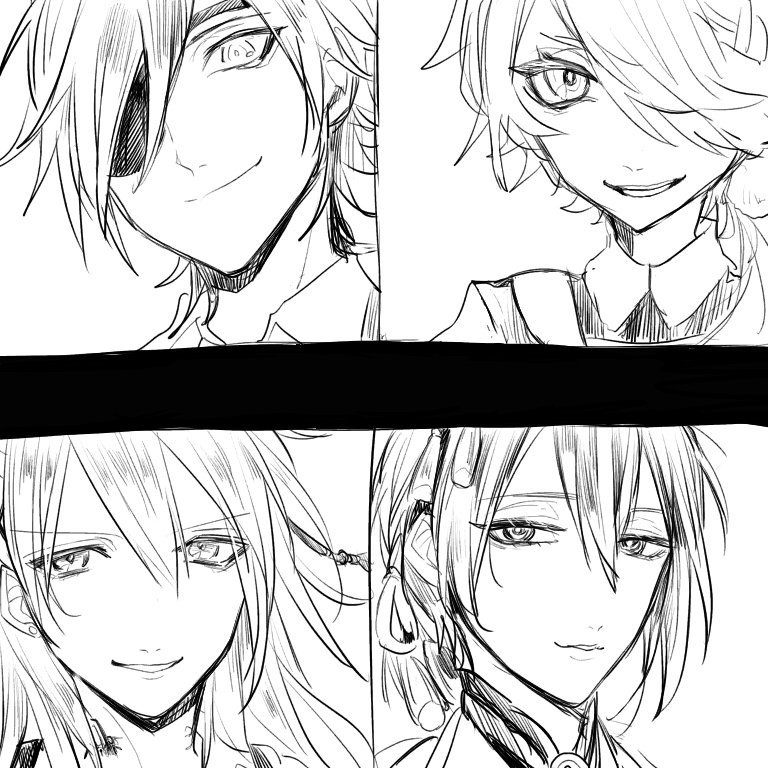 なんとなく描きたくなった太刀4振り(*'ω`*)(*'ω`*) 