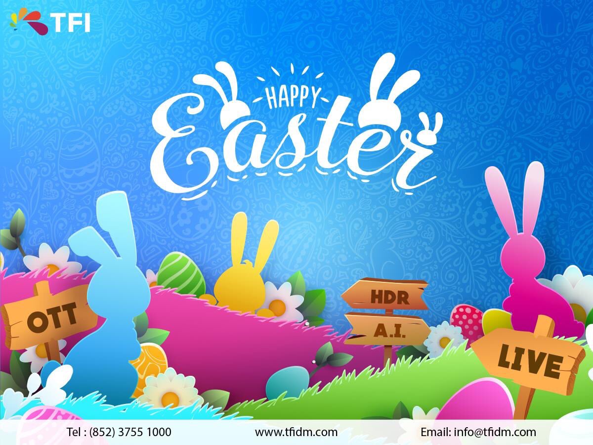 TFI wishes you a Happy Easter with joy and bliss! ☺️
========================================
天開: https://t.co/k2ua6gAQHD
#tfidm #live #AI #bigdata #blockchain #videotechnology #OTT #HDR #easter #直播 #開眼界 #天開電視 #大開眼界 #人工智能 #大數據 #區塊鏈 #視頻科技 #復活節快樂 https://t.co/wJHIJRJjMm