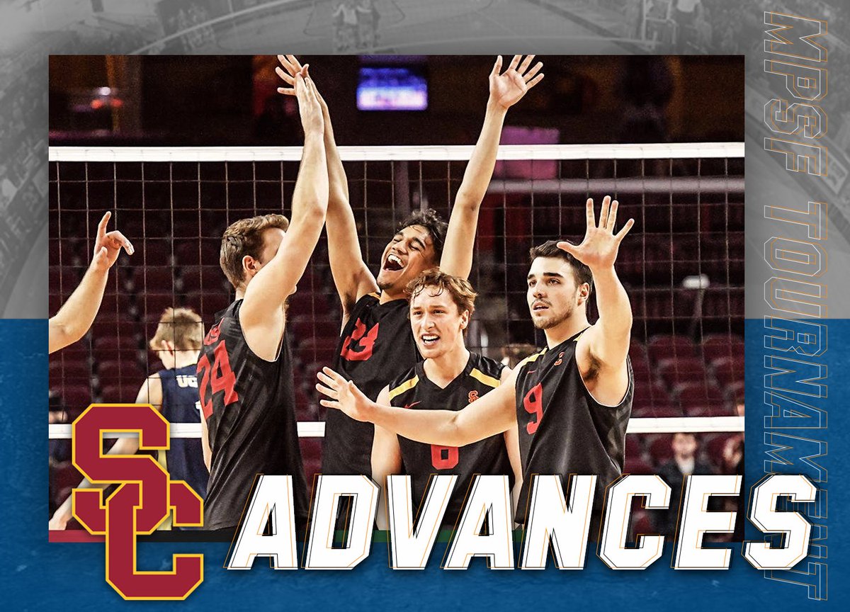 MPSFSports's tweet photo. FIGHT ON @USCmensvolley! ✌🏻

Trojans are moving on to the MPSF Championship match! #MPSFVB https://t.co/2vGzHsdfhv