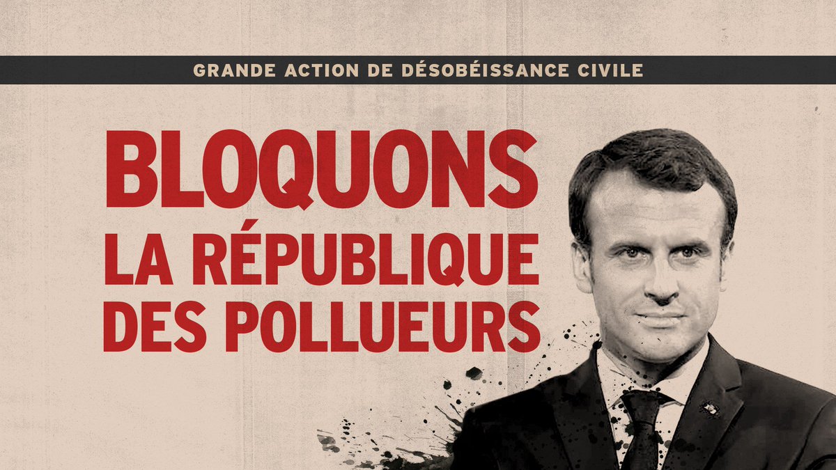 Aujourd'hui termine la semaine internationale de la #rébellion. Avec @ANV_Paris , <a href="/greenpeacefr/">Greenpeace France</a>, <a href="/bizimugi/">Bizi !</a> , @XtinctionRebel et <a href="/EncoreTemps_/">Ilestencoretemps</a> on est prêt pour une grande action de #désobéissancecivile non-violente en Ile-de-France : Bloquer la #républiquedespollueurs ! 💪🌍