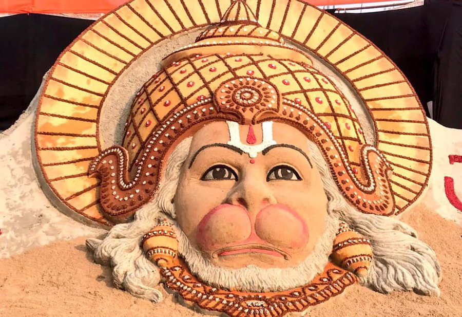Hanuman Jayanti 2019: Sudarshan Pattnaik extends wishes with captivating sand art | Culture News | Zee News