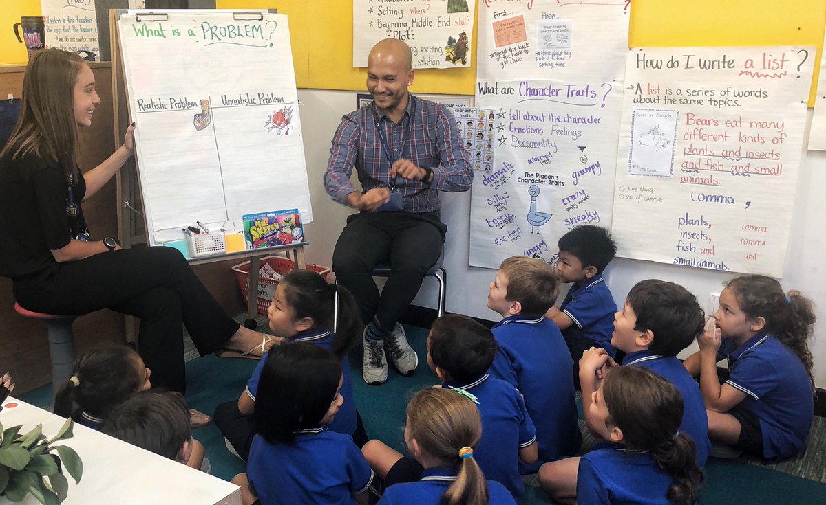 Ss are constantly observing our friendships and interactions as a guide to construct their own behaviour and social lives. So when shared writing becomes shared laughter, learning &amp; engagement enhances. Thank you <a href="/JoelJrLLABAN/">Joel Jr Llaban</a> for bringing joy to our room. #isklproud #coteach