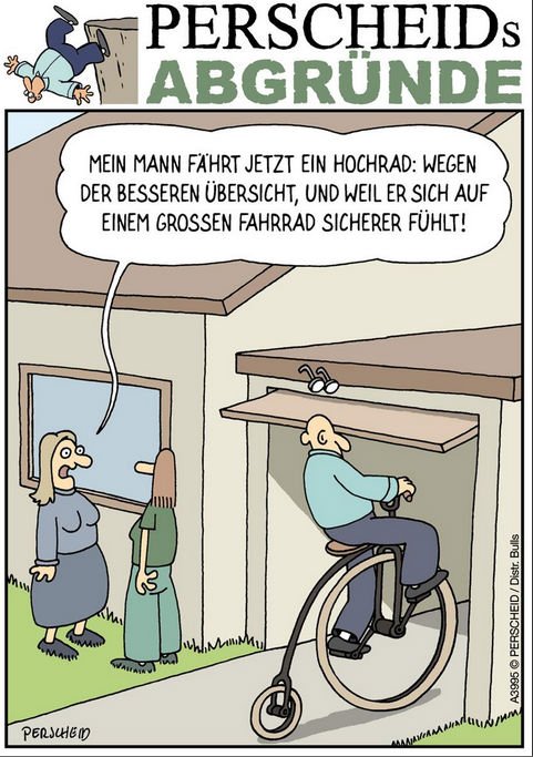 Luxembourgize My Husband Now Rides A High Wheel Bike Because Of The Better Overview And Because He Feels Safer On A Big Bike