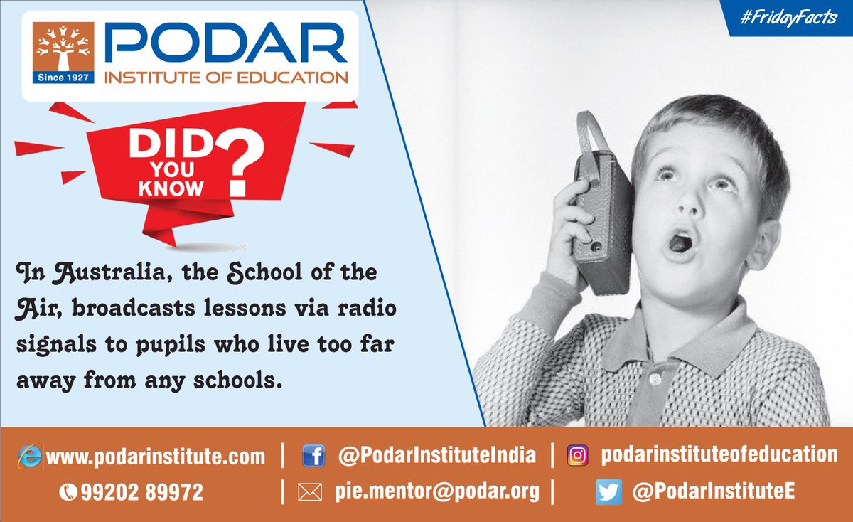 PodarInstituteE's tweet photo. #PodarInstituteofEducation #Fridayfacts #Didyouknow https://t.co/ttoxqWAjIM