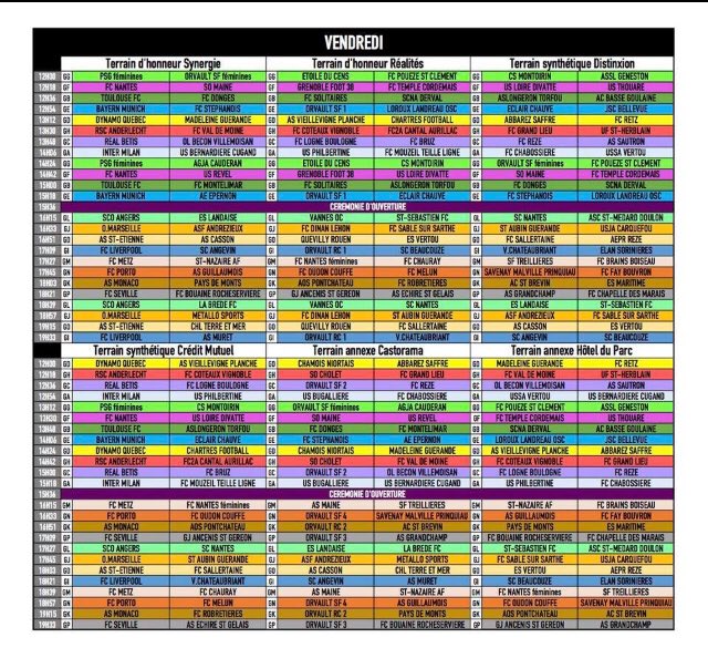 [#MiniMondial] 🏆

🔆Les #U11 débutent ce beau tournoi de 3 jours aujourd’hui. 

Découvrez leur programme du jour. 🗓