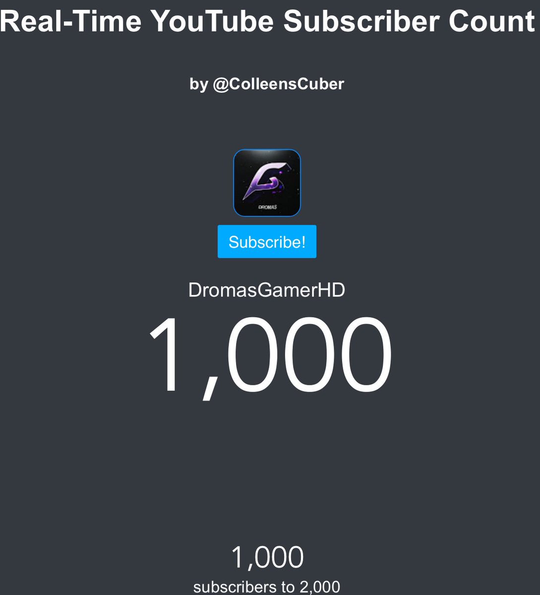 DromasGamerHD's tweet image. Thanks for 1,000 subscribers everyone. Coudn't have done it without you guys. Appreciated for all the help amd support from all of you. Honestly you guys deserve something special from me when I announce my 1k special video. Anyways thank you guys soo much and I love you all.