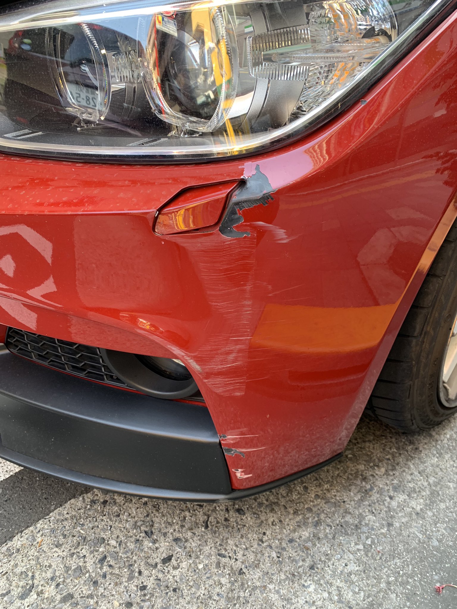 上出 眼清 Gensei 武号 眼武 やってもうた フロントバンパーなんて15年以上擦ったことないのに ギリギリいける ゴリゴリパーン ですから いけなかったっすよ お尻もバンパー高の死界突起物に擦るわで ここ半月てんやわんやですから