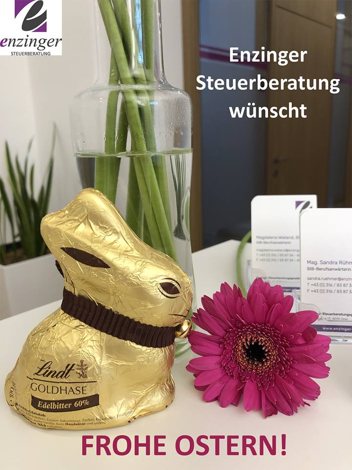 EnzingerStb's tweet photo. Ihr #Enzinger Steuerberatungsteam wünscht Ihnen und Ihrer Familie ein gesegnetes #Osterfest 2019!

Wir sind am Dienstag, den 23.04.2019 wieder für Sie da. https://t.co/eNd9T5nicE