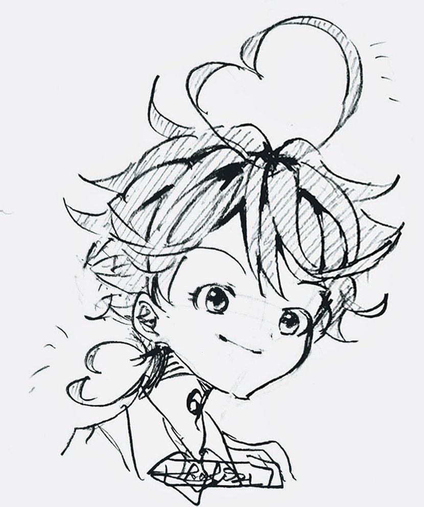 Emma doodles + manga studies of Emma 