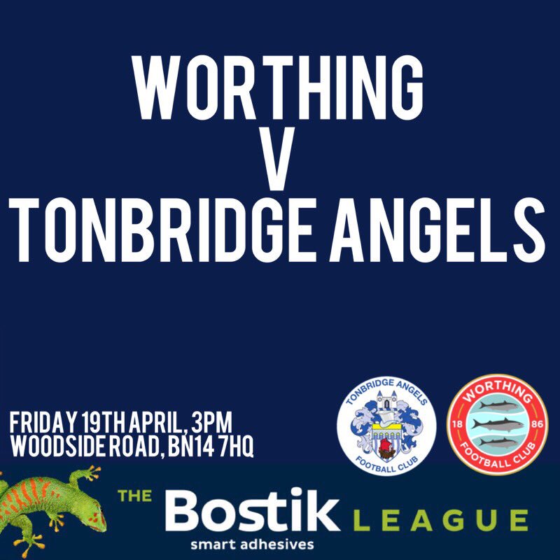 tonbridgeangels's tweet photo. MATCH DAY!
#ProjectPlayoffs
🆚 @WorthingFC
🏆 @IsthmianLeague
📆 Good Friday 19 April
⏰ 15:00
🏟 Woodside Rd, BN14 7HQ
🎟 Adults £10 Concessions £5 12-16 years £3 6-12 years £1 Under-6 Free https://t.co/Q5TRB2dmbH
