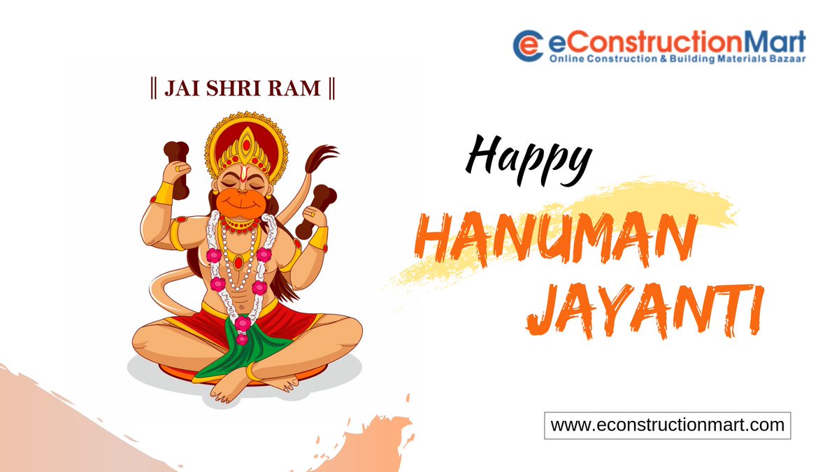 ecmartindia's tweet photo. eConstructionMart Team Wish you all a very Happy Hanuman Jayanti.

#HanumanJayanti #HanumanJayanti2019 #hanumanjanmotsav #हनुमानजयंती #HappyHanumanJayanti #HappyHanumanJayanti2019 https://t.co/TIU7vP56bp