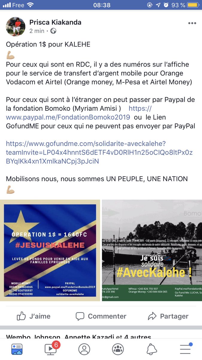 KiakandaPrisca's tweet photo. Mobilisons le maximum de personne 
#Operation1$PourKalehe https://t.co/W4Kqb90CiU