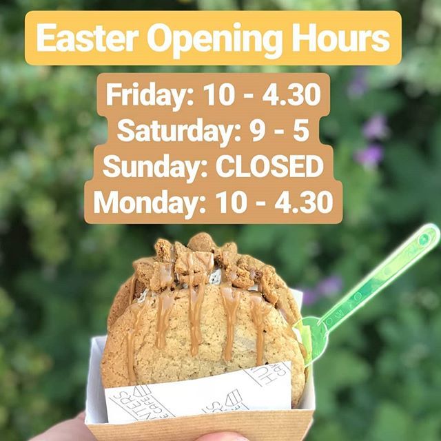 Here's our opening hours for this weekend. Ice cream cookie sandwiches are back ready for the sun ☀️😎 bit.ly/2ZkFEp3