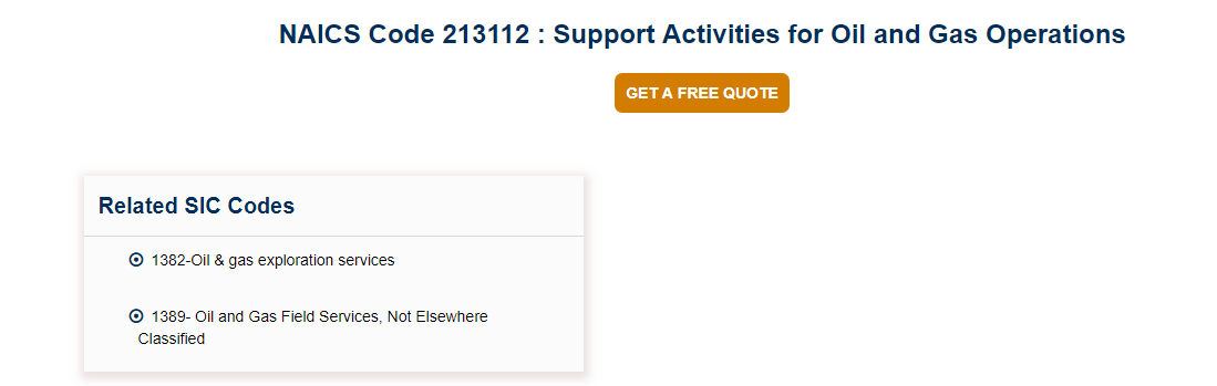 SICLookup's tweet photo. NAICS Code 213112 : Support Activities for Oil and Gas Operations

https://t.co/dkjy0iZls8

#OilandGasOperations #SICCODE #OilandGas #ExplorationServices #FieldServices #NAICSCODE #NAICSCode213112 #Services #OilandGasIndustry https://t.co/HFErzZ40oc