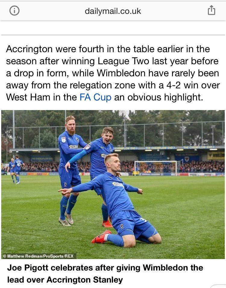 matt_redman1's tweet photo. My last home game of the season for โฆ@AFCWimbledonโฉ and found out that had a few publications from the last game against Accrington. #hopingforawin โฆ@ProSportsImagesโฉ https://t.co/9GEQzOka9E