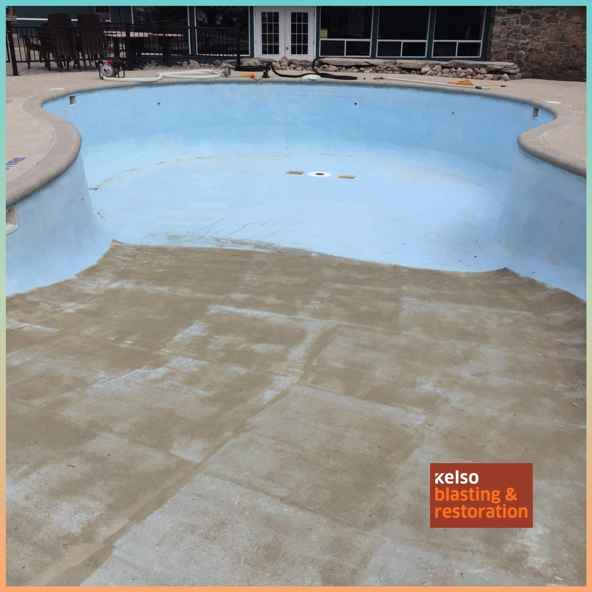 #Summer is right around the corner. Schedule your #swimmingpool #refinishing now so you can be ready to jump in that refreshing water! #KelsoBlastingAndRestoration #KelsoIndustrial #KelsoAbrasives #abrasiveblasting