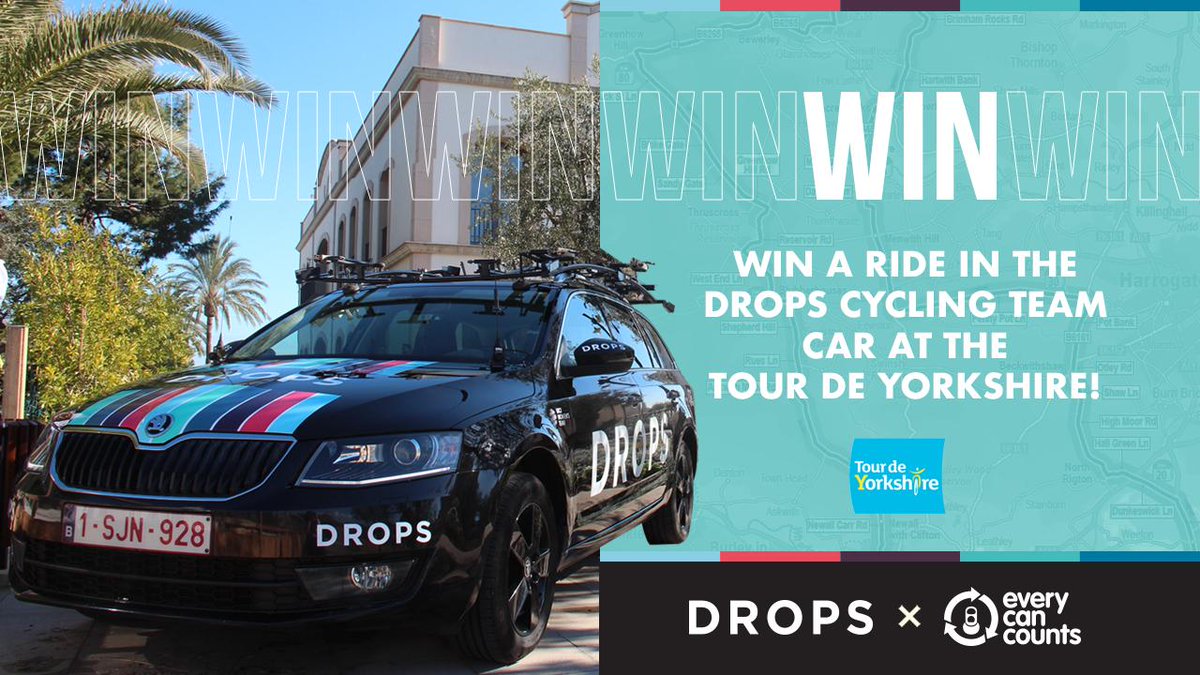 If you're a big fan of cycling, we have an exciting prize draw for you! To celebrate our continued partnership with <a href="/DropsCycling/">Colour The Road</a> we’re giving away a ride in the official Drops team car at <a href="/letouryorkshire/">Tour de Yorkshire 🚴</a>! Enter for your chance to win! bit.ly/2Gmdlhj #tourdeyorkshire