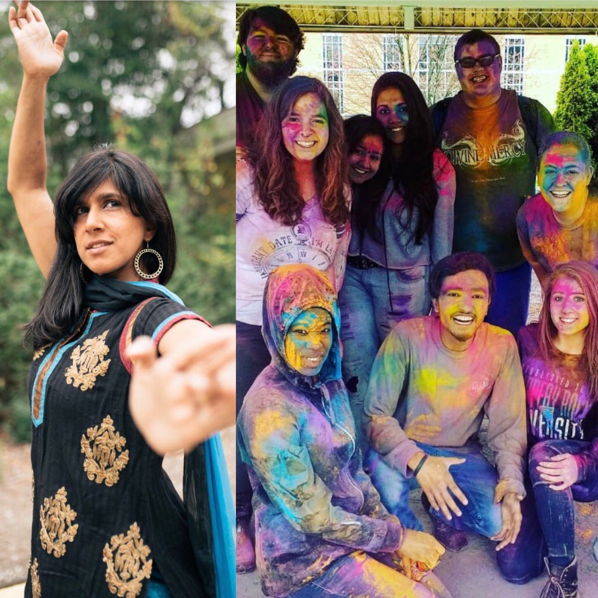 Holi Fest is TODAY!!
Noon-1: Bollywood master class with Chitra Subramanian (Field House Dance Studio) followed by Rock Dance Co. performance of one of her pieces!
1-2: Color &amp; Music in the Quad! RAIN OR SHINE!
