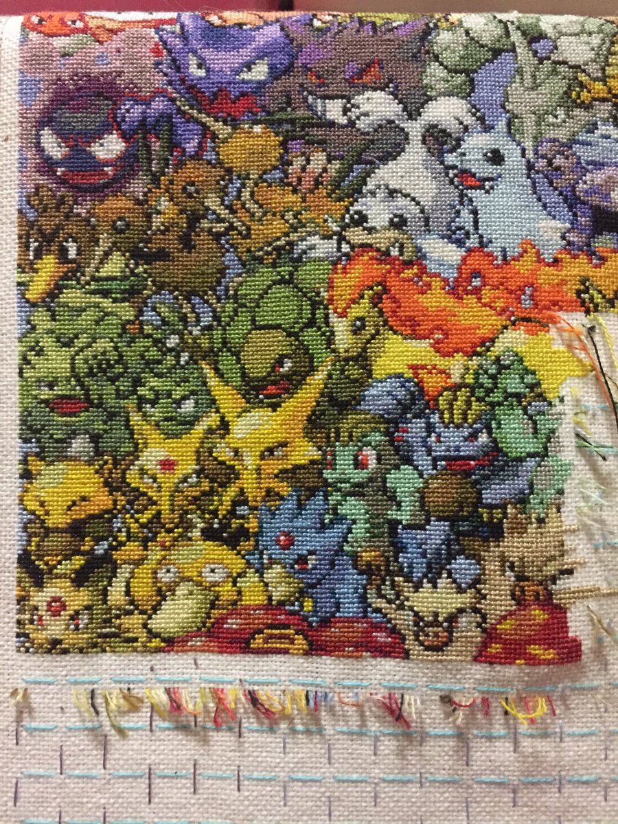 花道 Pokemon 17 30ページ完成 ポニータ ワンリキー ゴーリキー マンキー オコリザル 出現 Pokemon Crossstitch クロスステッチ全面刺し クロスステッチ ポケモン