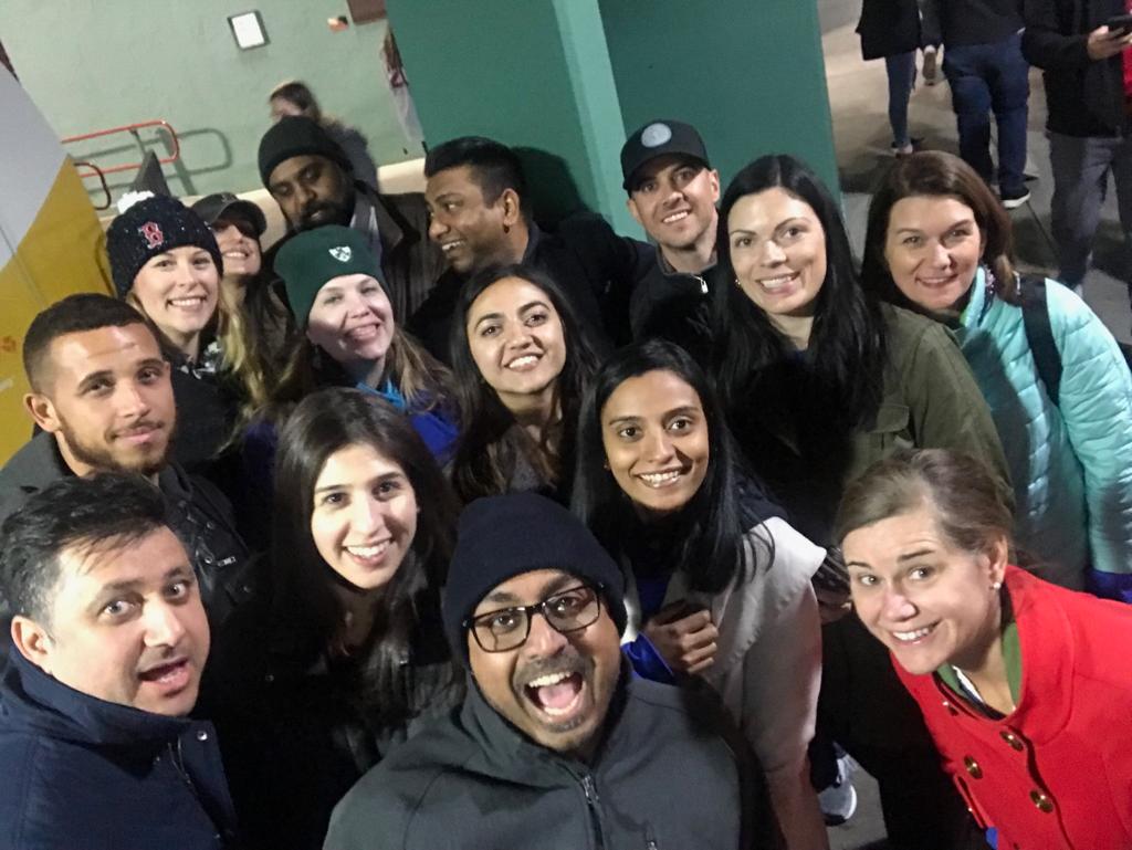 Big4_BlueBlock's tweet photo. #KPMGBlockchain is growing! What an amazing team of dedicated professionals as we build a cross-functional, diverse and #global  capability to drive &amp; deliver #enterpriseblockchain in govt, life sci, tcom, ind mfg &amp; retail. #Blockchain #DiversityandInclusion #redsox #fenwaypark https://t.co/S6Mvlz4PlX