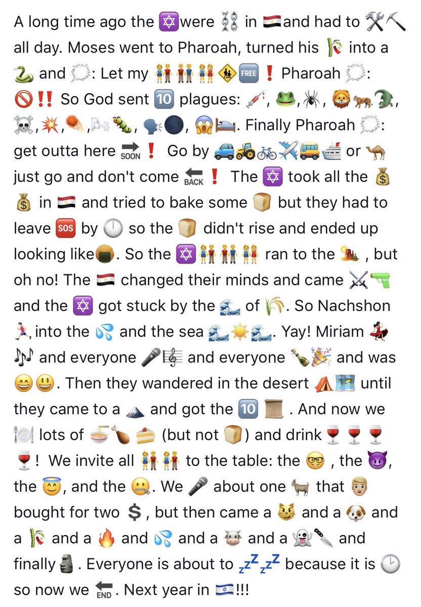 StandWithUs on Twitter "HAPPY PASSOVER! The emoji Haggadah! pesach 